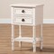 Baxton Studio Lenore Country Cottage Farmhouse Whitewashed 2-Drawer Nightstand 146-8189 - alternate 10